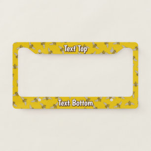 Honeybee Pattern License Plate Frame