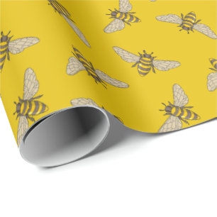 Honeybee Pattern Wrapping Paper