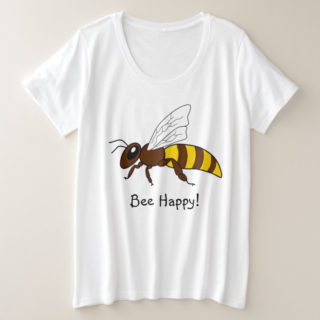 Honeybee Plus Size T-Shirt (Design Front)