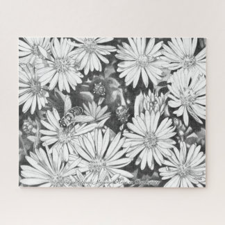 Honeybee Puzzle Personalized Flower Art Puzzles   