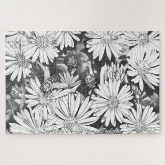 Honeybee Puzzle Personalized Flower Art Puzzles   