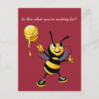 Honeybee Rosh HaShana Postcard