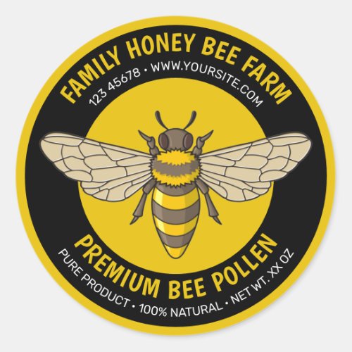 Honeybee Round Label