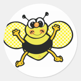 Honeybee round sticker
