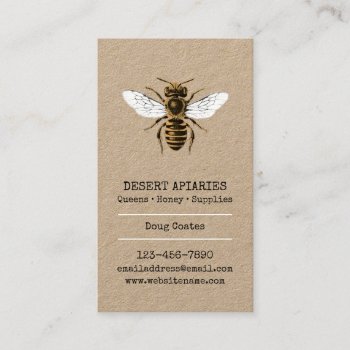 Honeybee Rustic Apiary Business Card by Charmalot at Zazzle