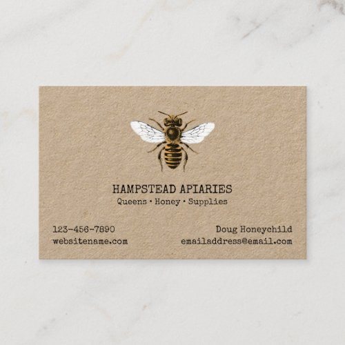 Honeybee Rustic Apiary Business Card