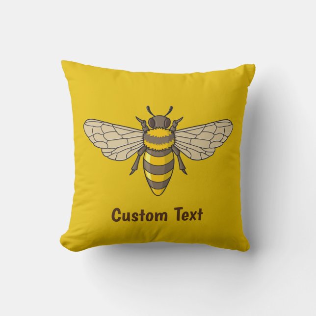 Honeybee Throw Pillow (Front)