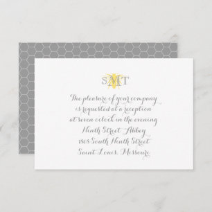 Honeybee Wedding Reception Card