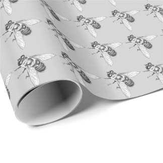 Honeybee Wrapping Paper Cute Bee Bug Paper