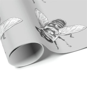 Honeybee Wrapping Paper Cute Bee Bug Paper