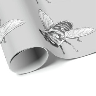 Honeybee Wrapping Paper Cute Bee Bug Paper