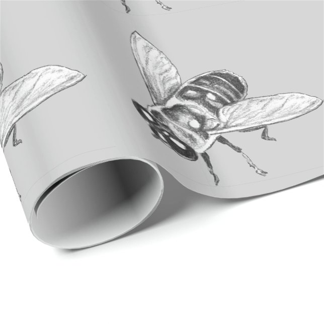 Honeybee Wrapping Paper Cute Bee Bug Paper (Roll Corner)