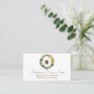 Honeybee Wreath Business Business Card