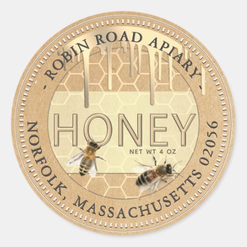 Honeybees and Comb Honey Label
