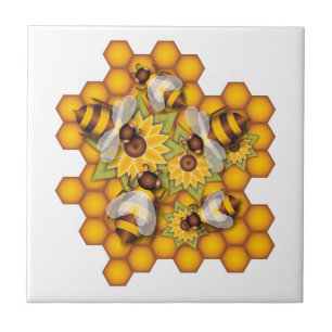 Honeybees Ceramic Tile