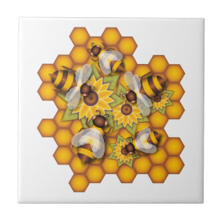 Honeybees Ceramic Tile