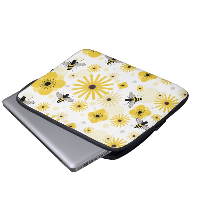 Honeybees Flowers & Polka Dots Electronics Bag (Front Bottom)