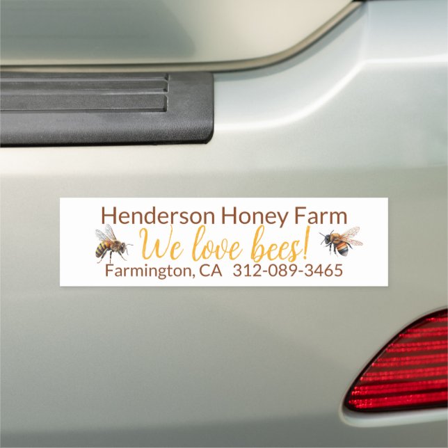 Honeybees Honey Business Car Magnet (In Situ)