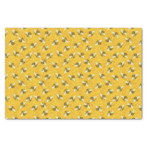 Honeybees Honeycomb Apiary Bee Hive Pattern Tissue Paper