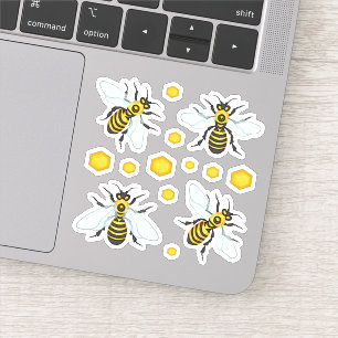 Honeybees Honeycomb Beehive Apiary Bumblebee Set Sticker