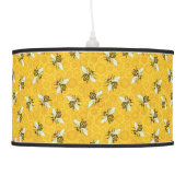 Honeybees Honeycomb Bumble Bee Hive Pattern Ceiling Lamp (Left)