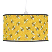 Honeybees Honeycomb Bumble Bee Hive Pattern Ceiling Lamp (Right)