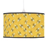 Honeybees Honeycomb Bumble Bee Hive Pattern Ceiling Lamp (Back)