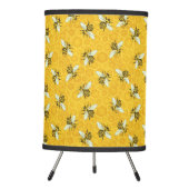 Honeybees Honeycomb Nature Bee Hive Pattern Tripod Lamp (Front)