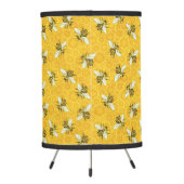 Honeybees Honeycomb Nature Bee Hive Pattern Tripod Lamp (Back)