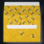 Honeybees on Honeycomb Apiary Bee Honey Pattern Envelope<br><div class="desc">These cute envelopes have an all-over-print honeycomb pattern on the outside with a few bees crawling over it on front and back. The inside has a whole swarm of bees. The bees and the honeycomb pattern are hand-drawn. Tip: You can also "customize further" to rearrange the bees. You can also...</div>