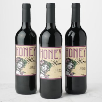 Honeychild Wine Mead Wine Label by Charmalot at Zazzle