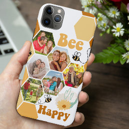 Honeycomb 6 Photo Collage Bee Happy iPhone 11 Pro Max Case