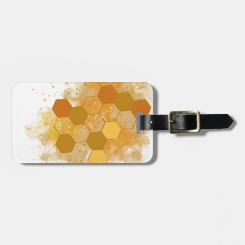 Honeycomb Alcohol Ink Luggage Tag