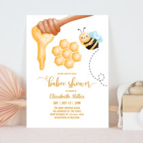HoneyComb and Bee Baby Shower Invitation