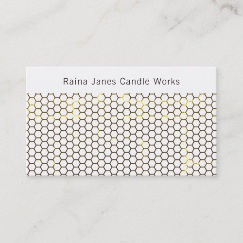 Honeycomb And Bee Candle Maker Business Card