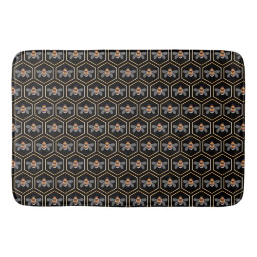 Honeycomb And Bees Bath Mat