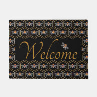 Honeycomb And Bees Doormat
