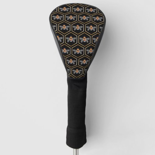 Honeycomb And Bees Golf Head Covers