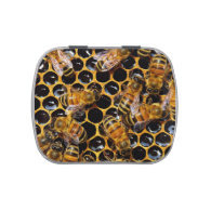 Honeycomb and Bees Jelly Belly Candy Tin