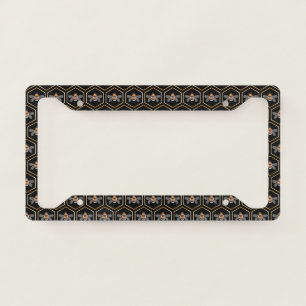 Honeycomb And Bees License Plate Frame