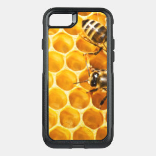 Honeycomb and Bees Pattern Design OtterBox Commuter iPhone SE/8/7 Case
