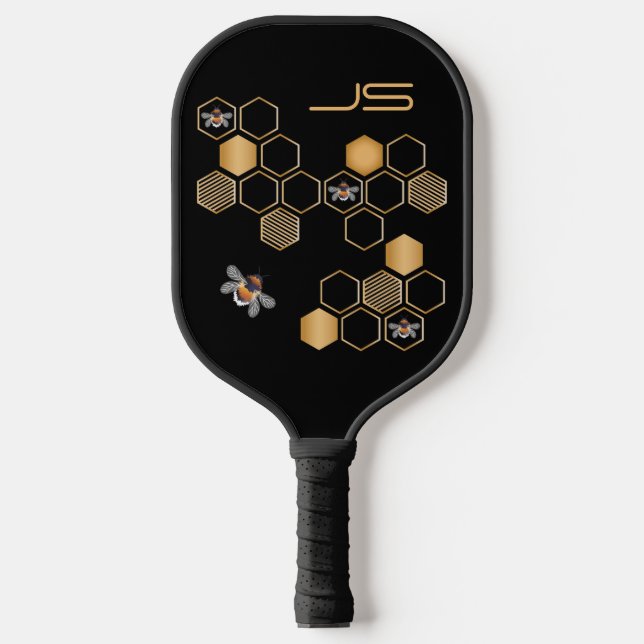 Honeycomb And Bees Pickleball Paddle (Front)