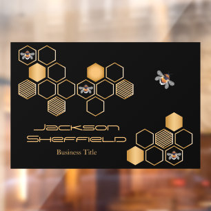 Honeycomb And Bees Window Cling