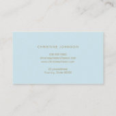 honeycomb and faux gold foil bee design business card (Back)
