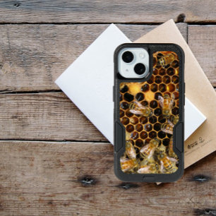 Honeycomb and Honey Bees iPhone 15 Case