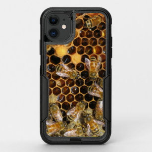 Honeycomb and Honey Bees OtterBox Commuter iPhone 11 Case
