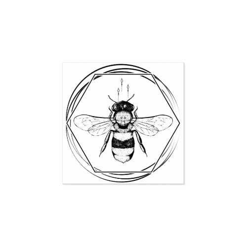 Honeycomb Apiary Skincare Tattoo Art Bee Rubber Stamp