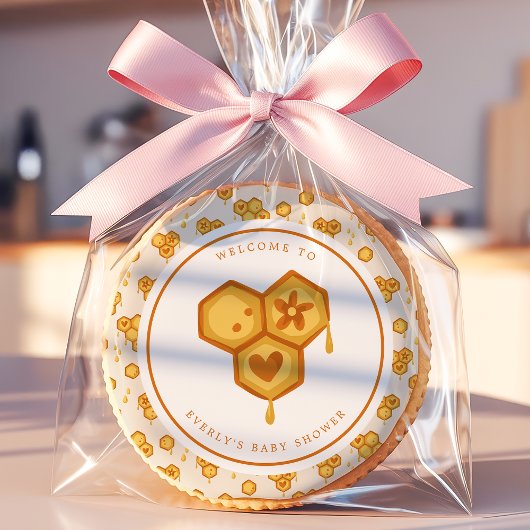 Honeycomb Baby Shower  Sugar Cookie