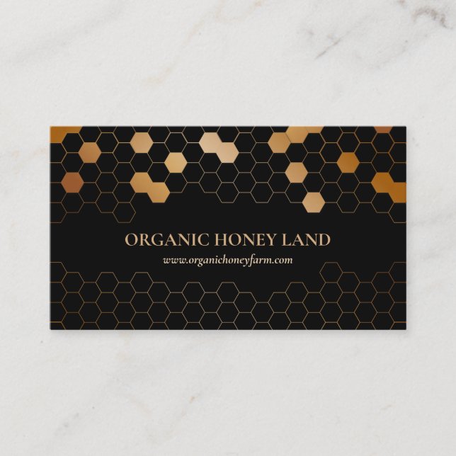 Honeycomb Bee Beekeeper Apiarist Business Card (Front)