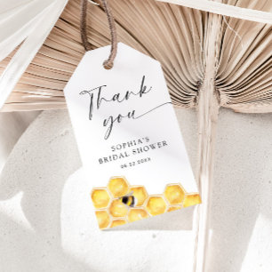 Honeycomb Bee Bridal Shower Thank You Gift Tags